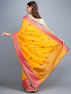 Yellow Handwoven Banarasi  Saree