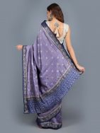 Greyish Blue Handwoven Banarasi  Silk Saree
