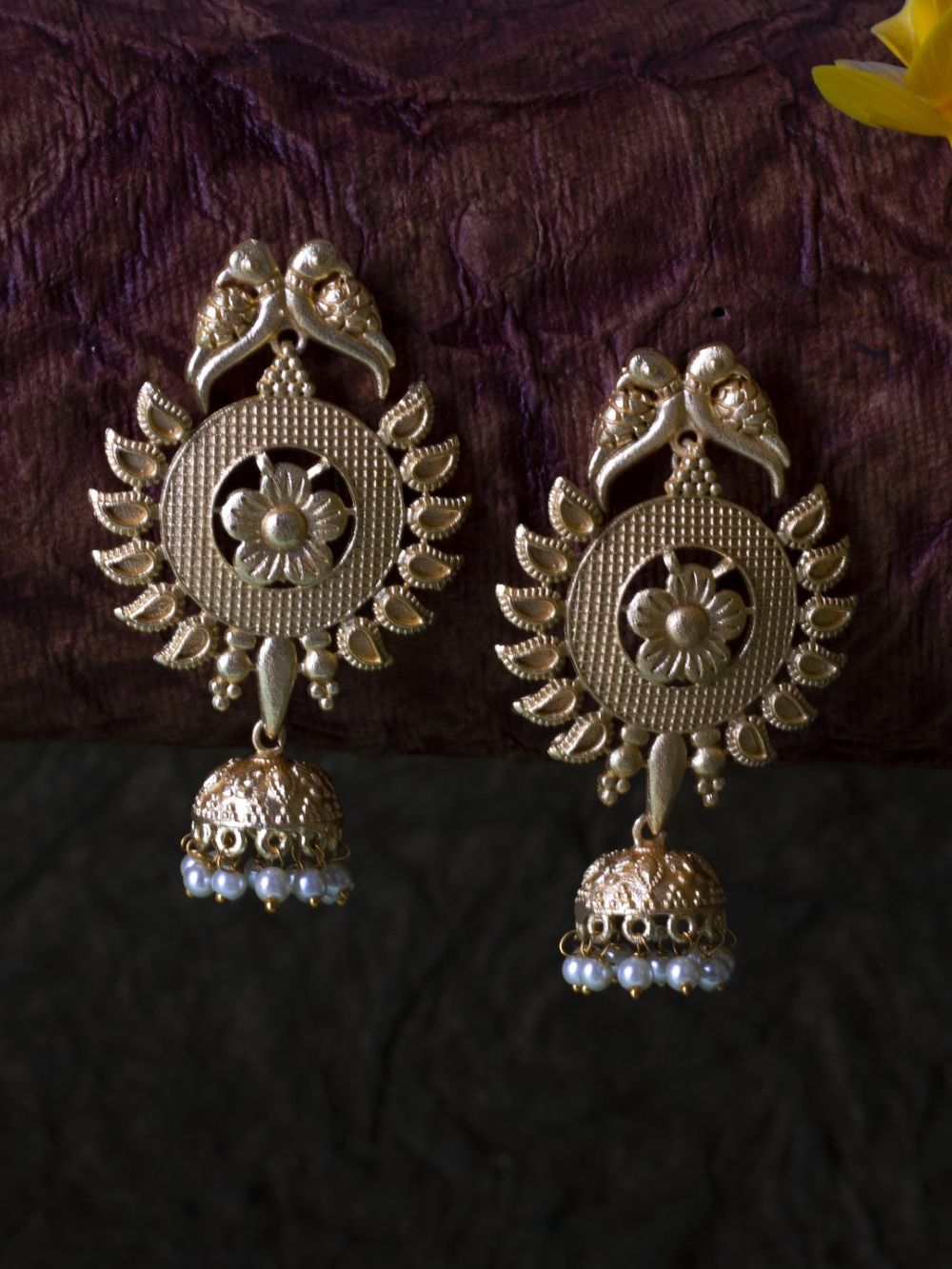 Matte Gold Stud Jhumka