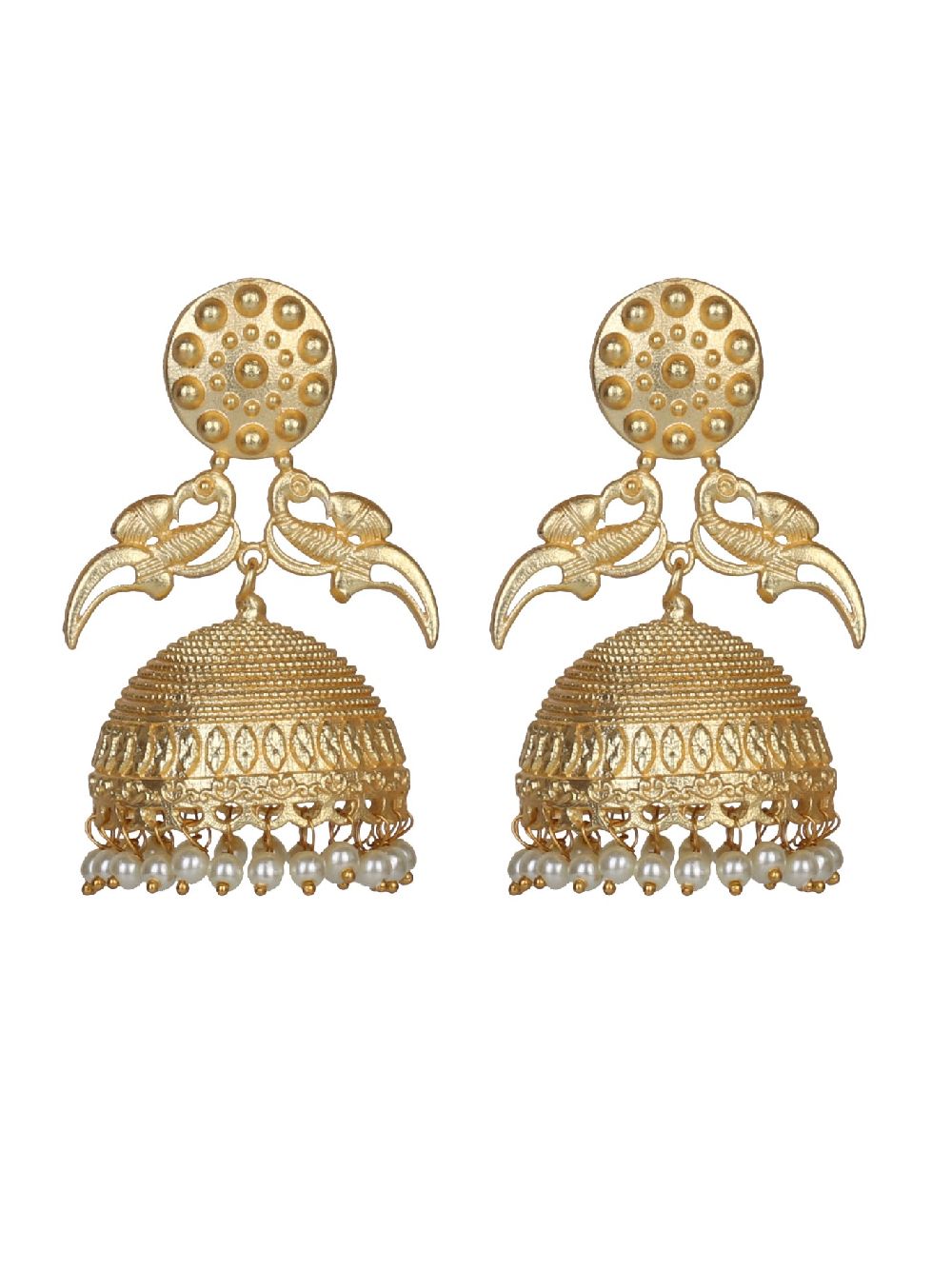 Matte Gold Stud Jhumka