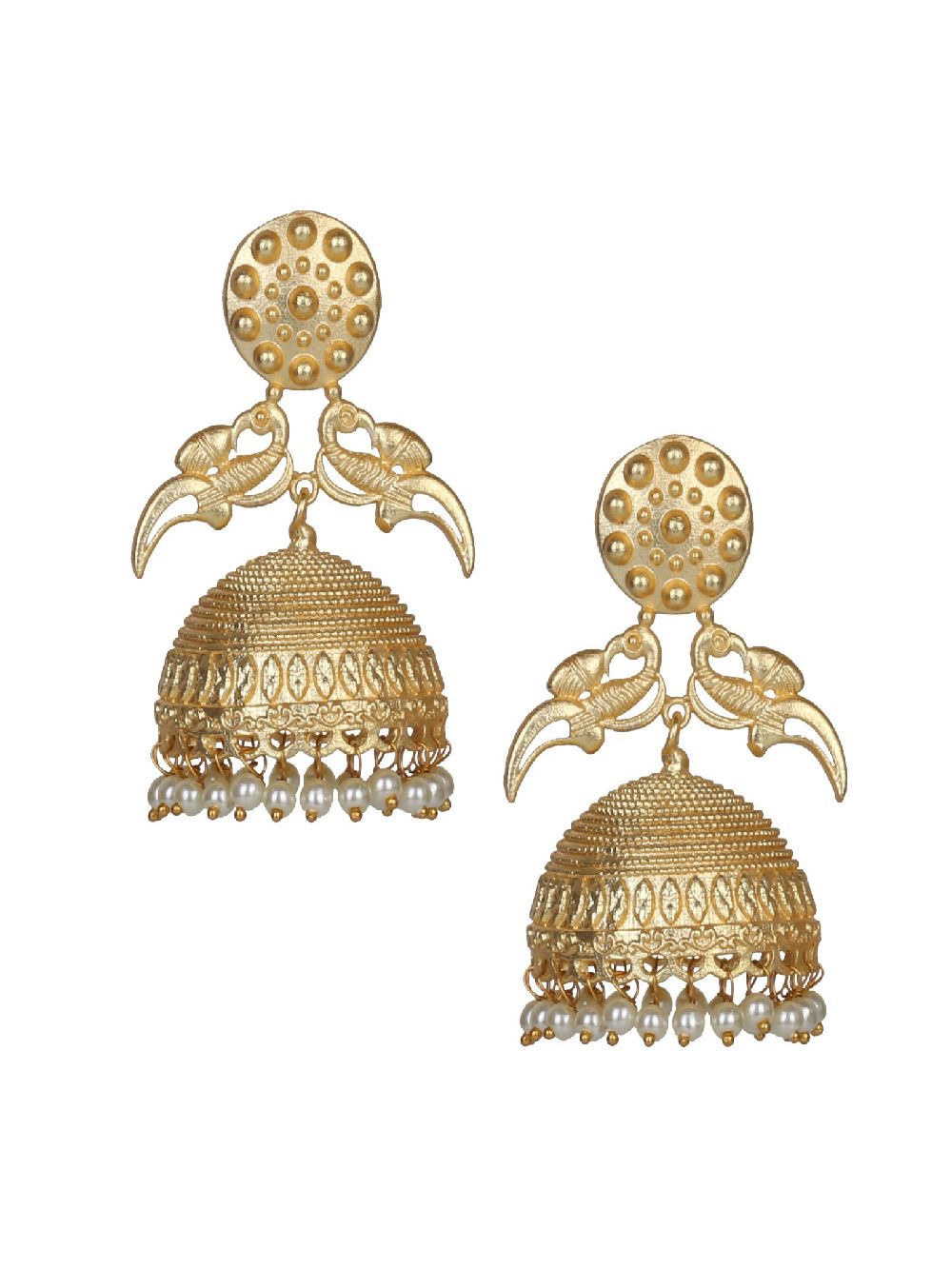 Matte Gold Stud Jhumka