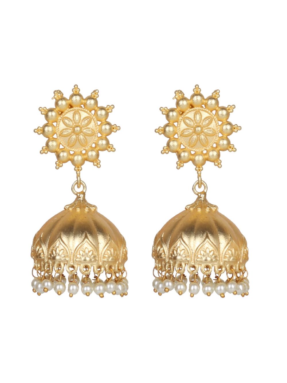 Matte Gold Stud Jhumka