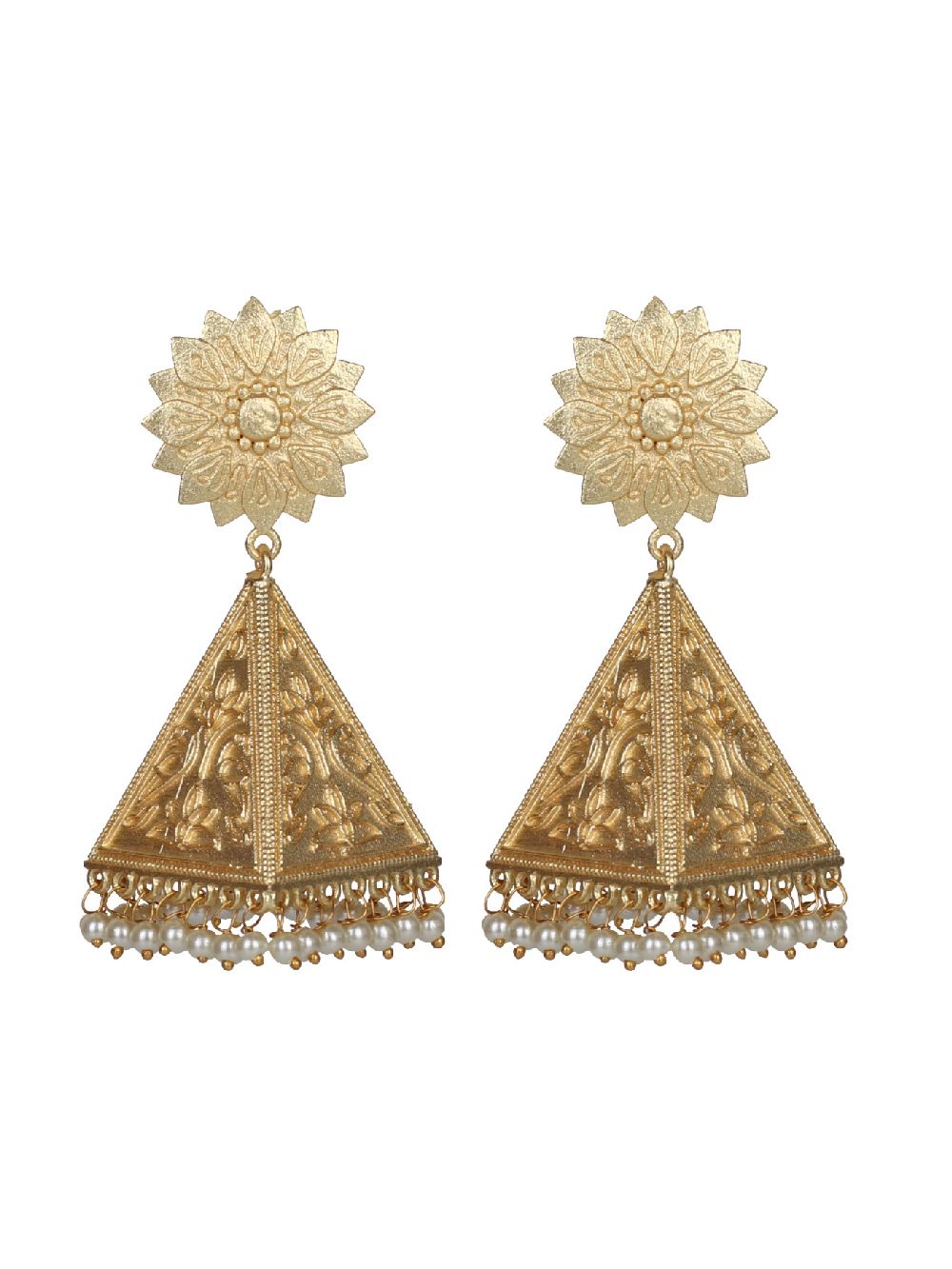 Matte Gold Stud Jhumka