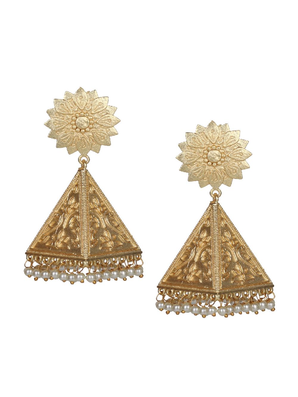 Matte Gold Stud Jhumka