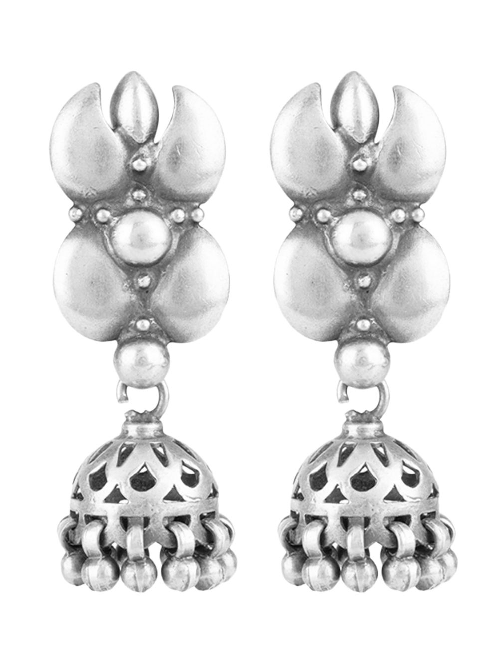 Handcrafted  Silver  Mini Jhumka