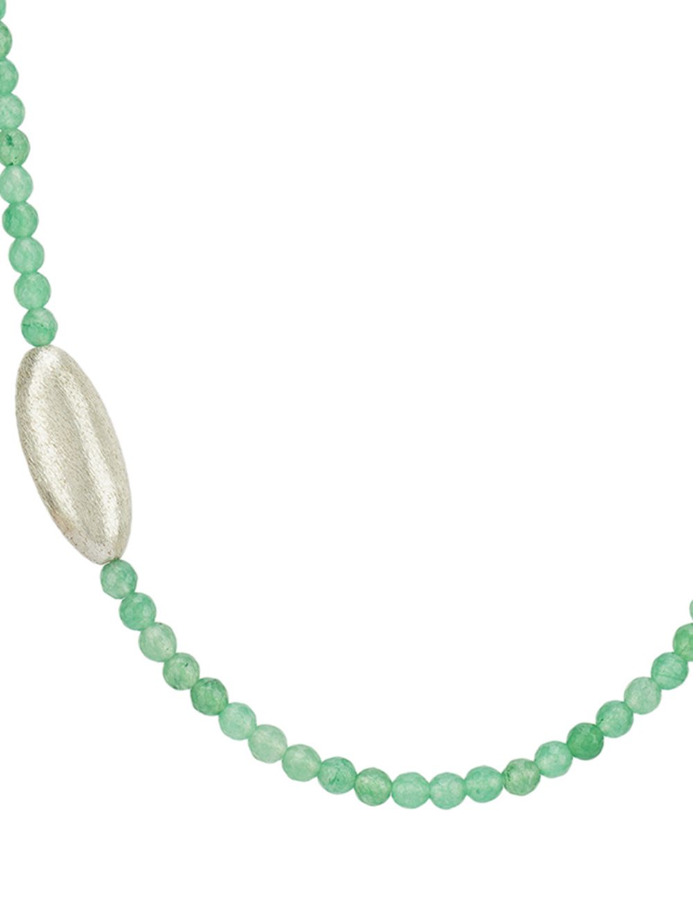 Green  Handcrafted  Matte Beaded Necklace
