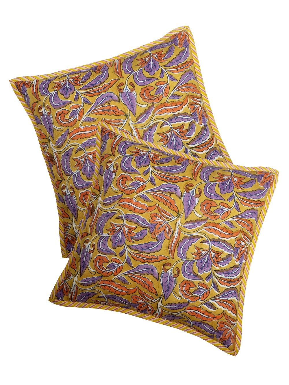 Multicolor Hand Block Printed Cotton Cushion Cover