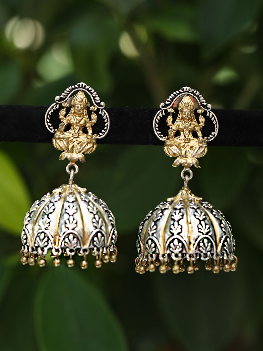 Handcrafted Dual Tone Brass Jhumka