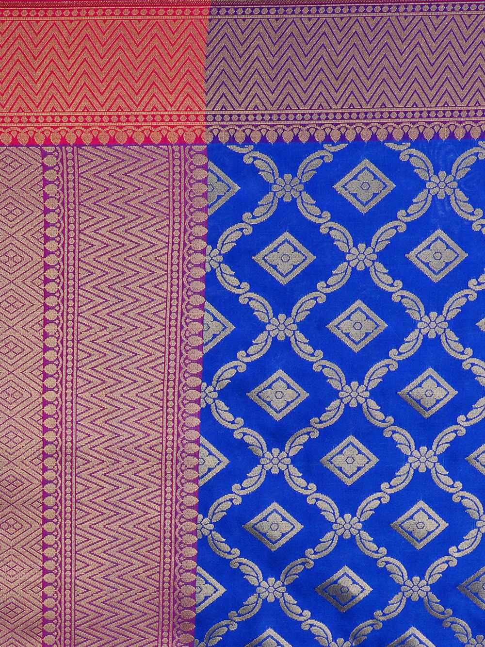 Blue Art Silk Banarasi Dupatta