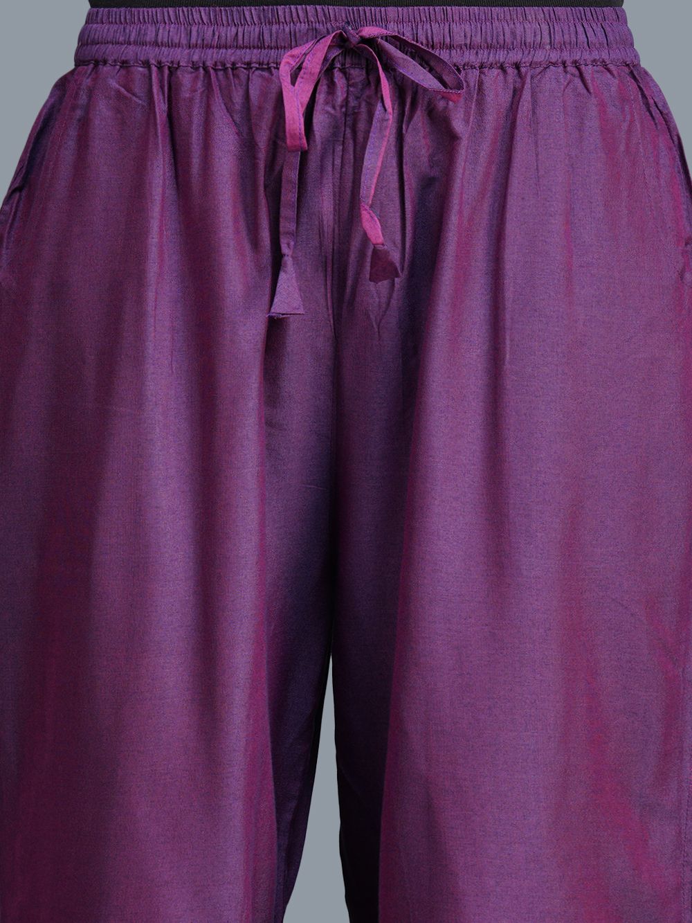 Purple Elasticated Waist Palazzo