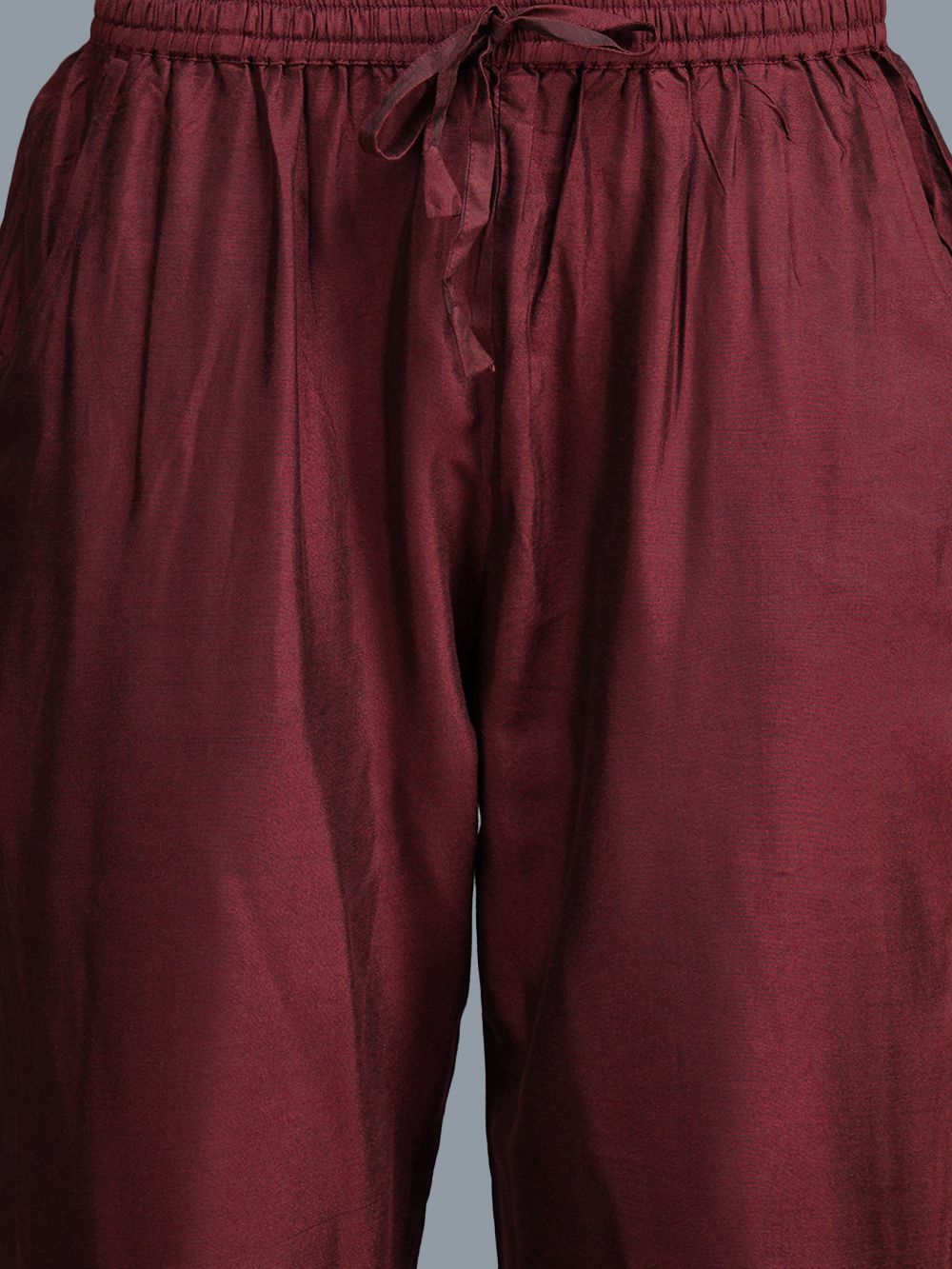 Maroon Elasticated Waist Pants