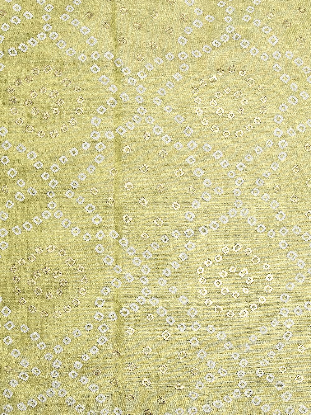 Lime Green Bandhni Printed  Chanderi Cushion Cover-size 16 x 16 inch