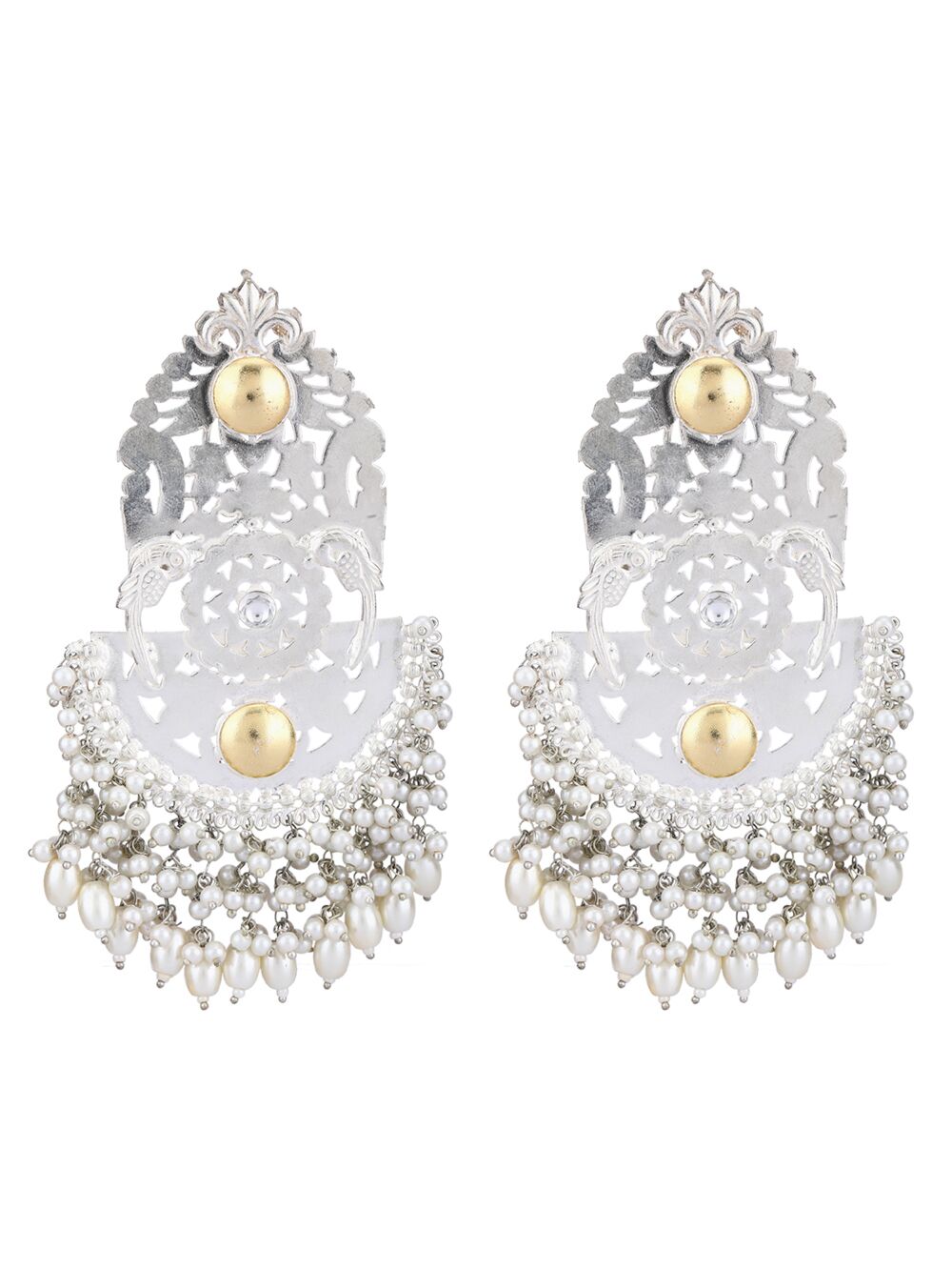 Ghungroo Style Silver Tone Earrings
