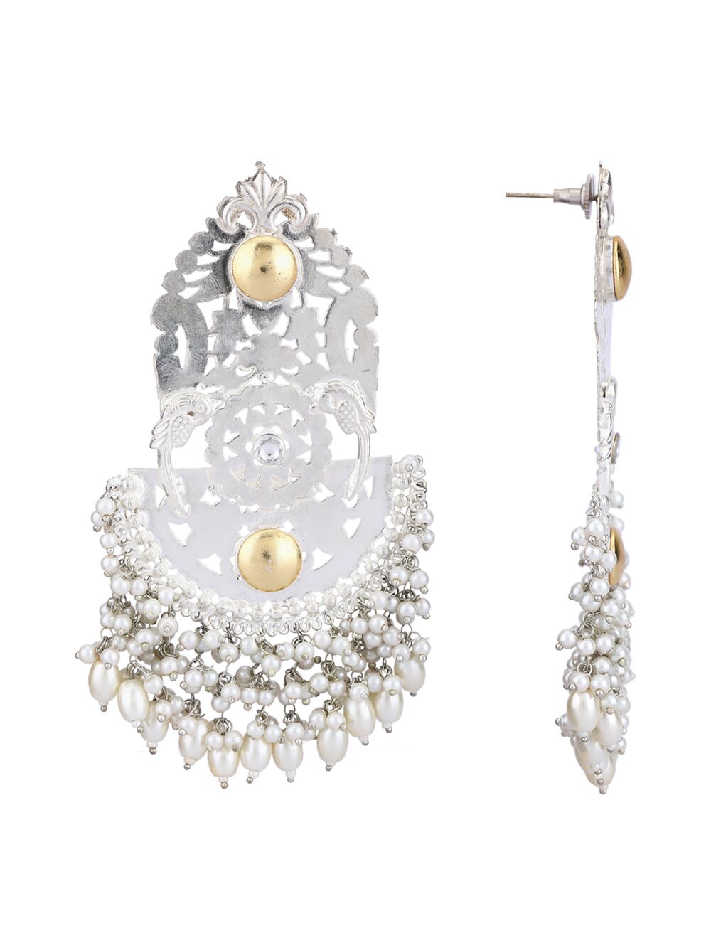 Ghungroo Style Silver Tone Earrings