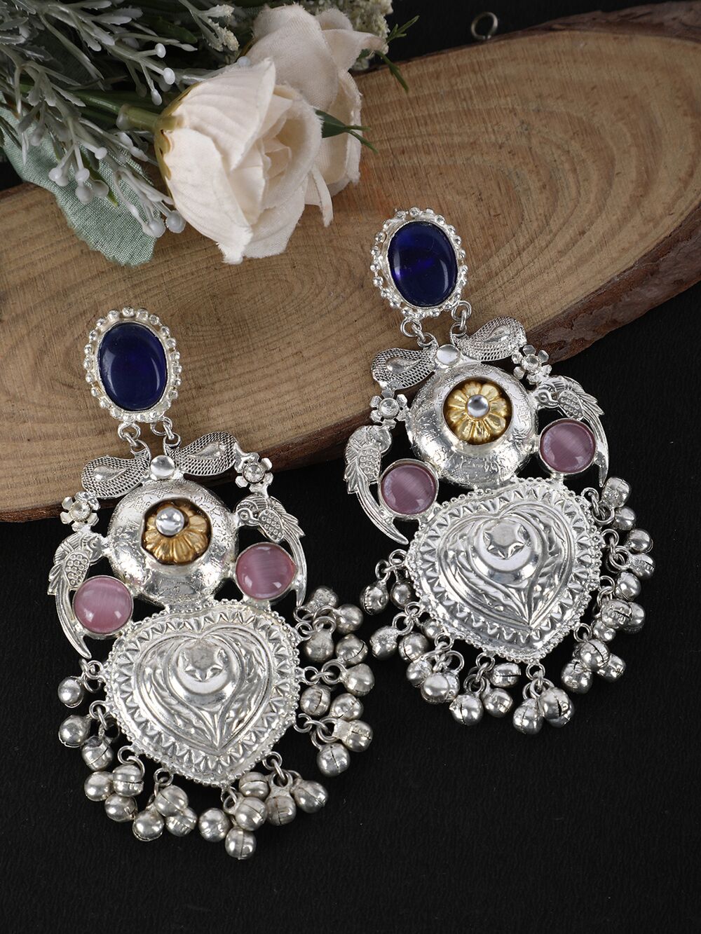 Ghungroo Style Silver Tone Earrings