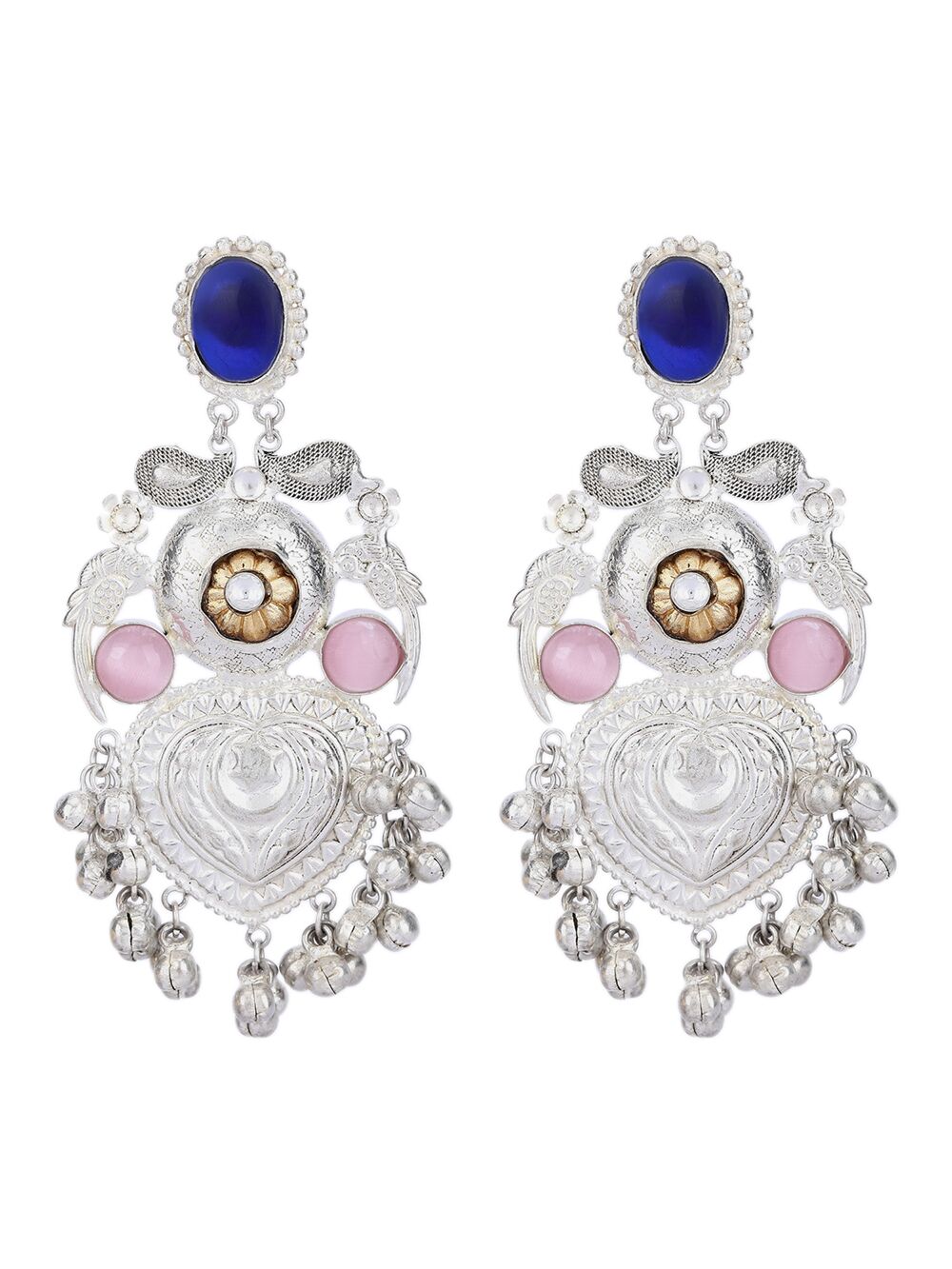 Ghungroo Style Silver Tone Earrings