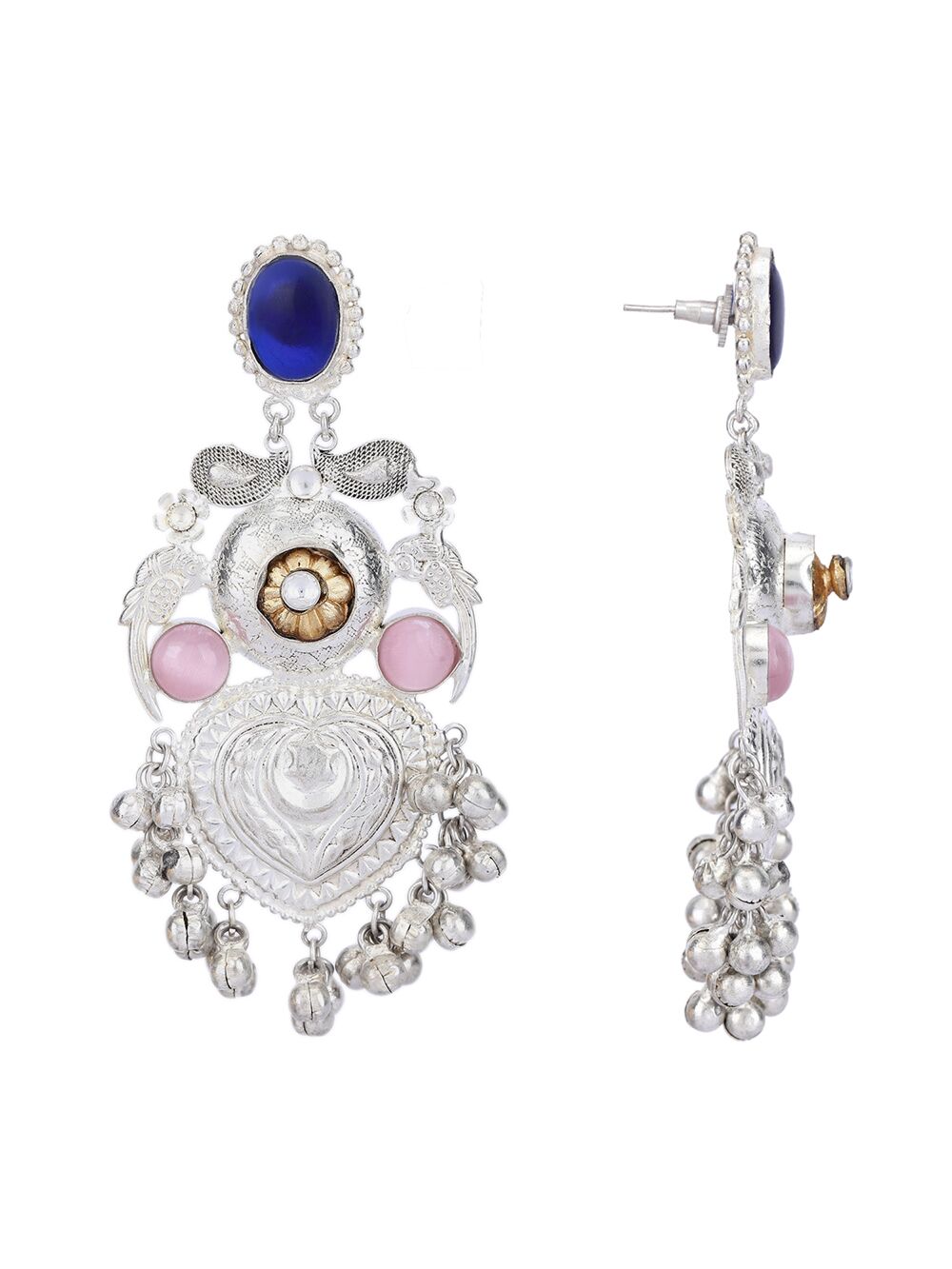 Ghungroo Style Silver Tone Earrings