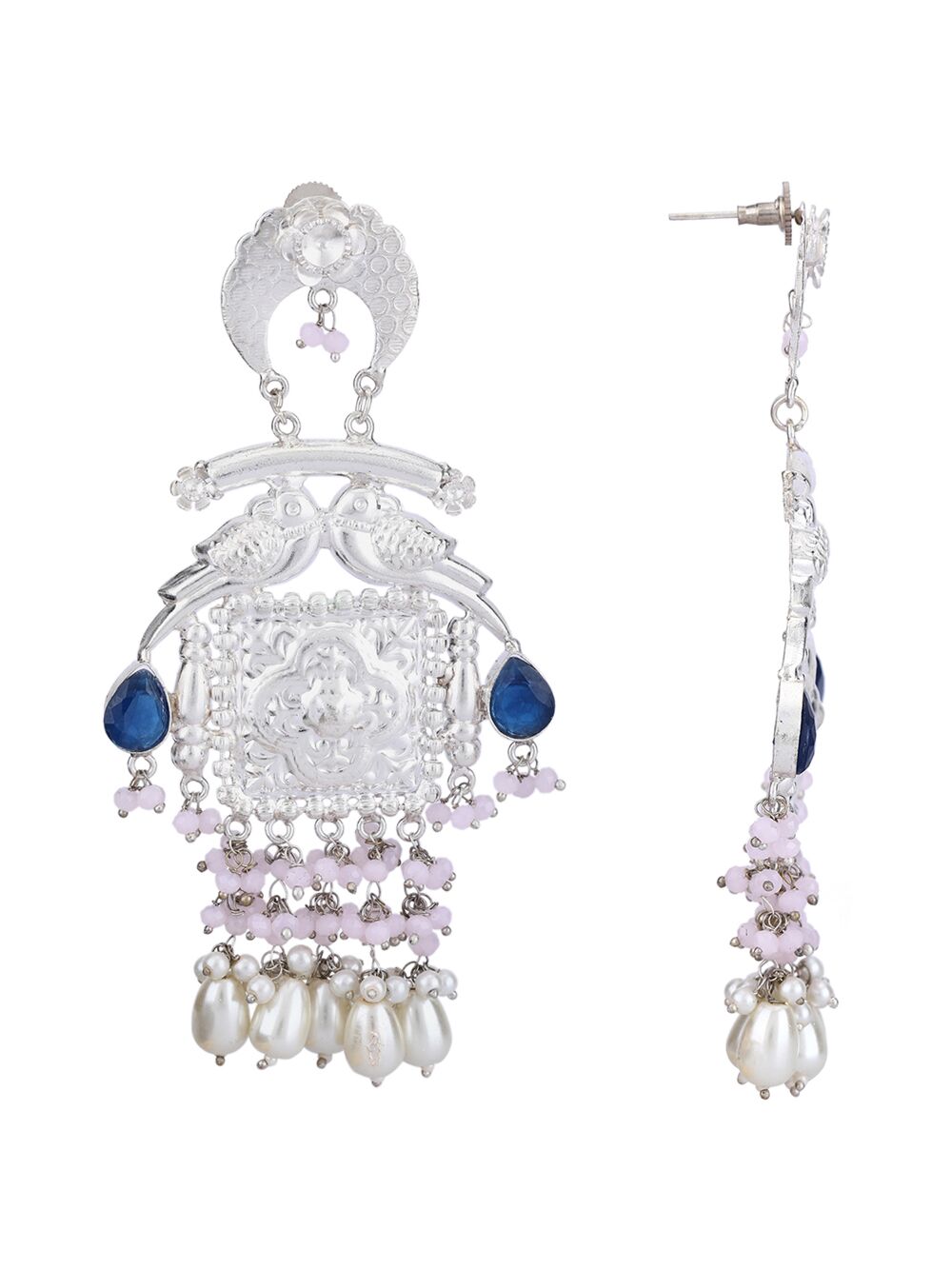 Handcrafted Silver Tone Earrings