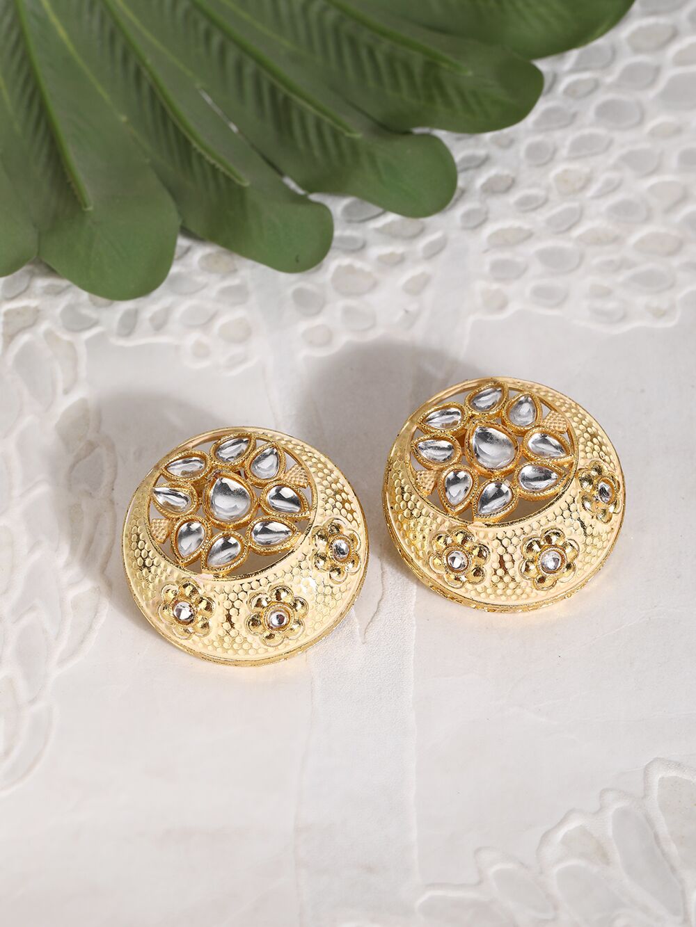 Handcrafted Matte Gold Earrings