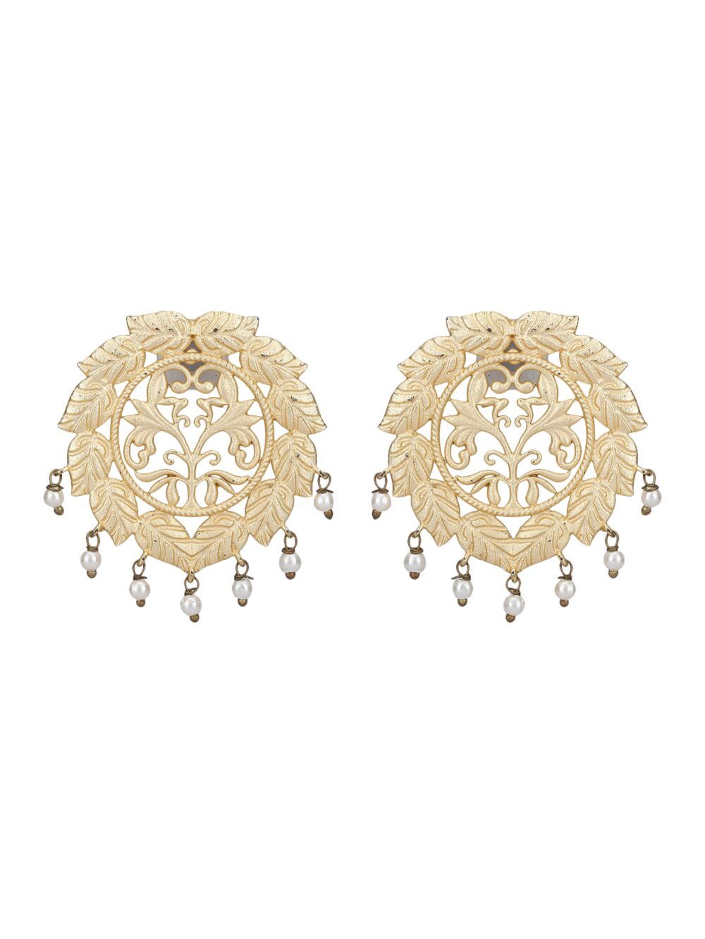 Handcrafted Matte Gold Earrings