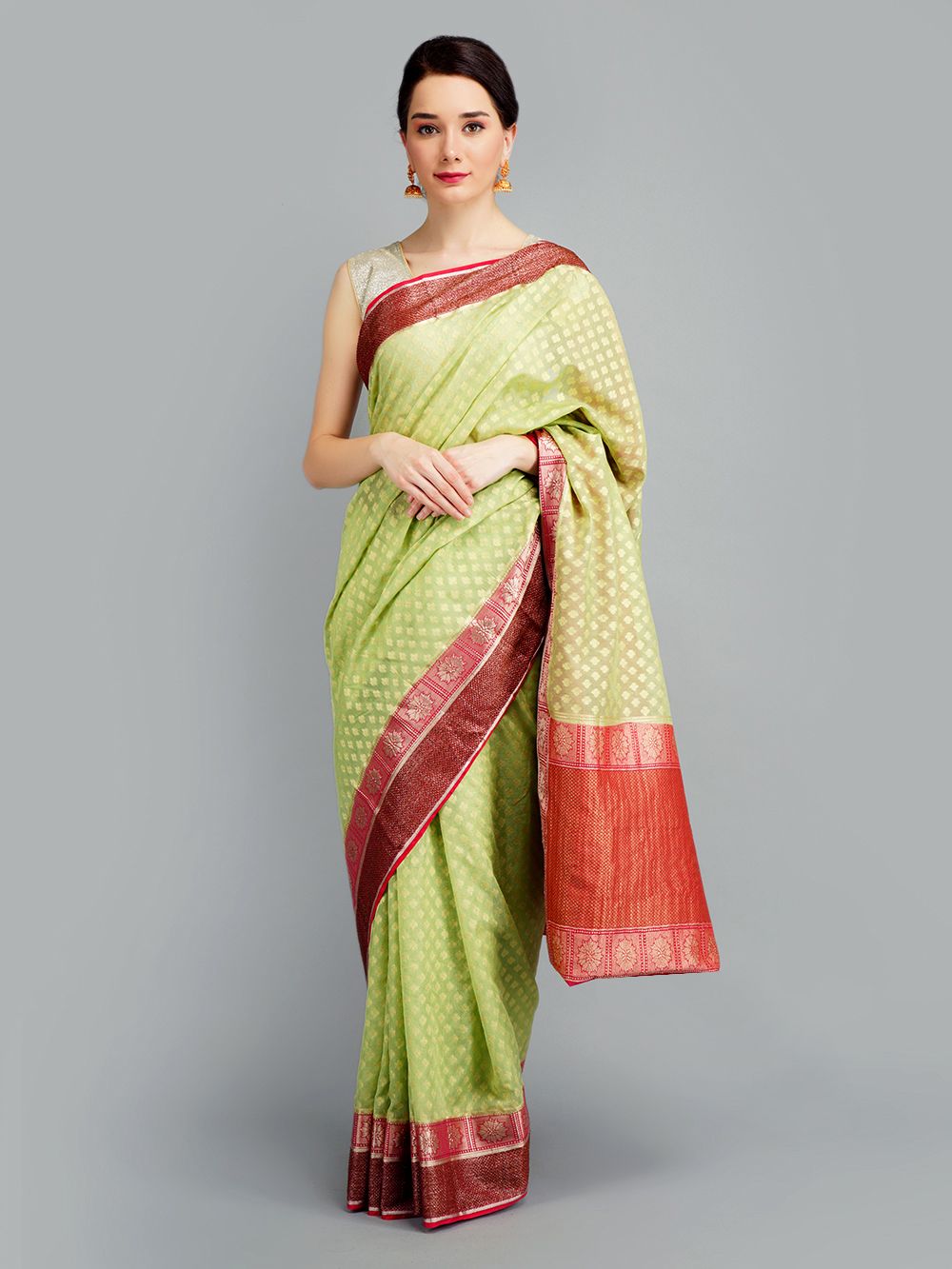 Green Handwoven Banarasi Silk Saree