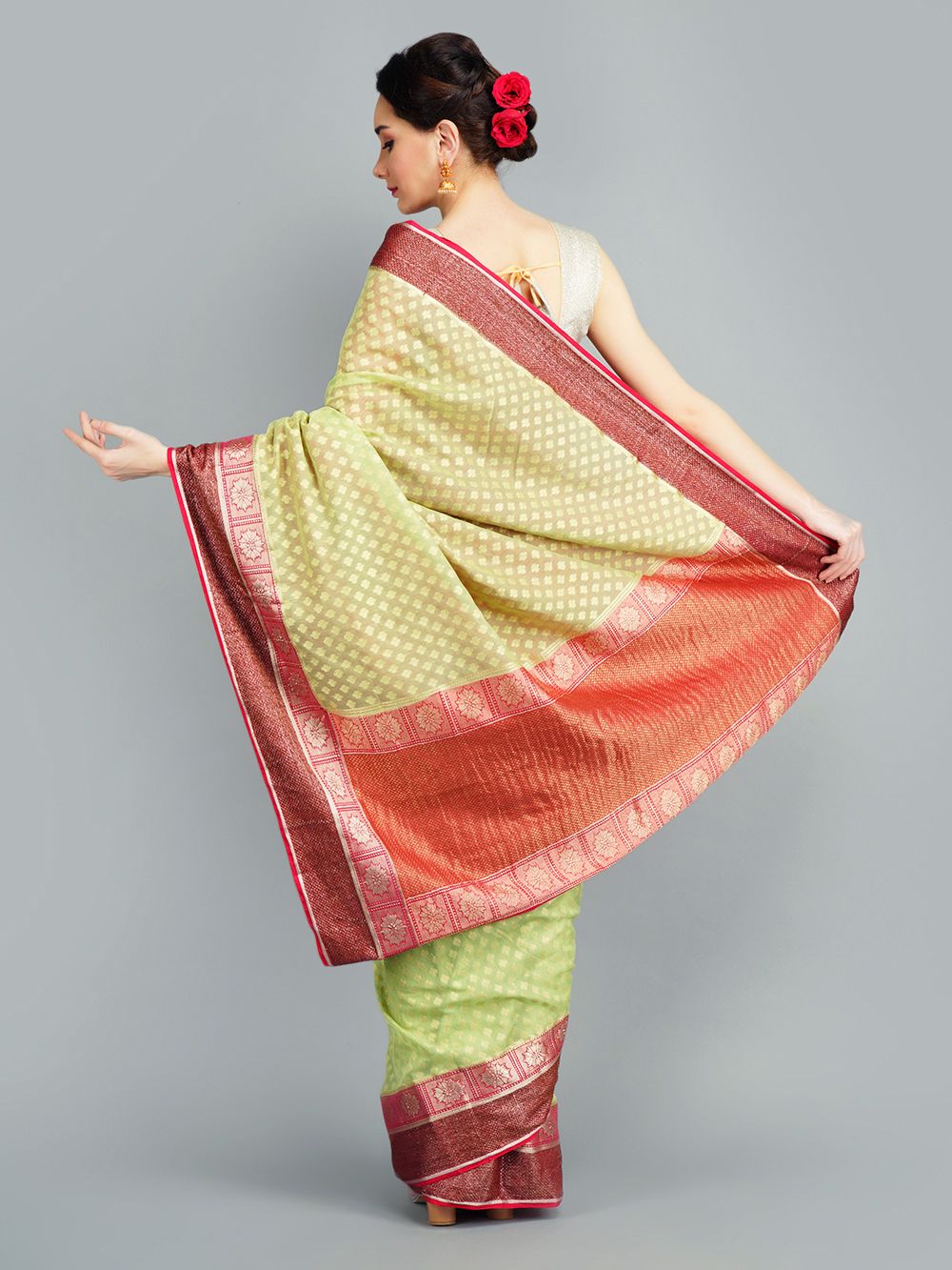 Green Handwoven Banarasi Silk Saree