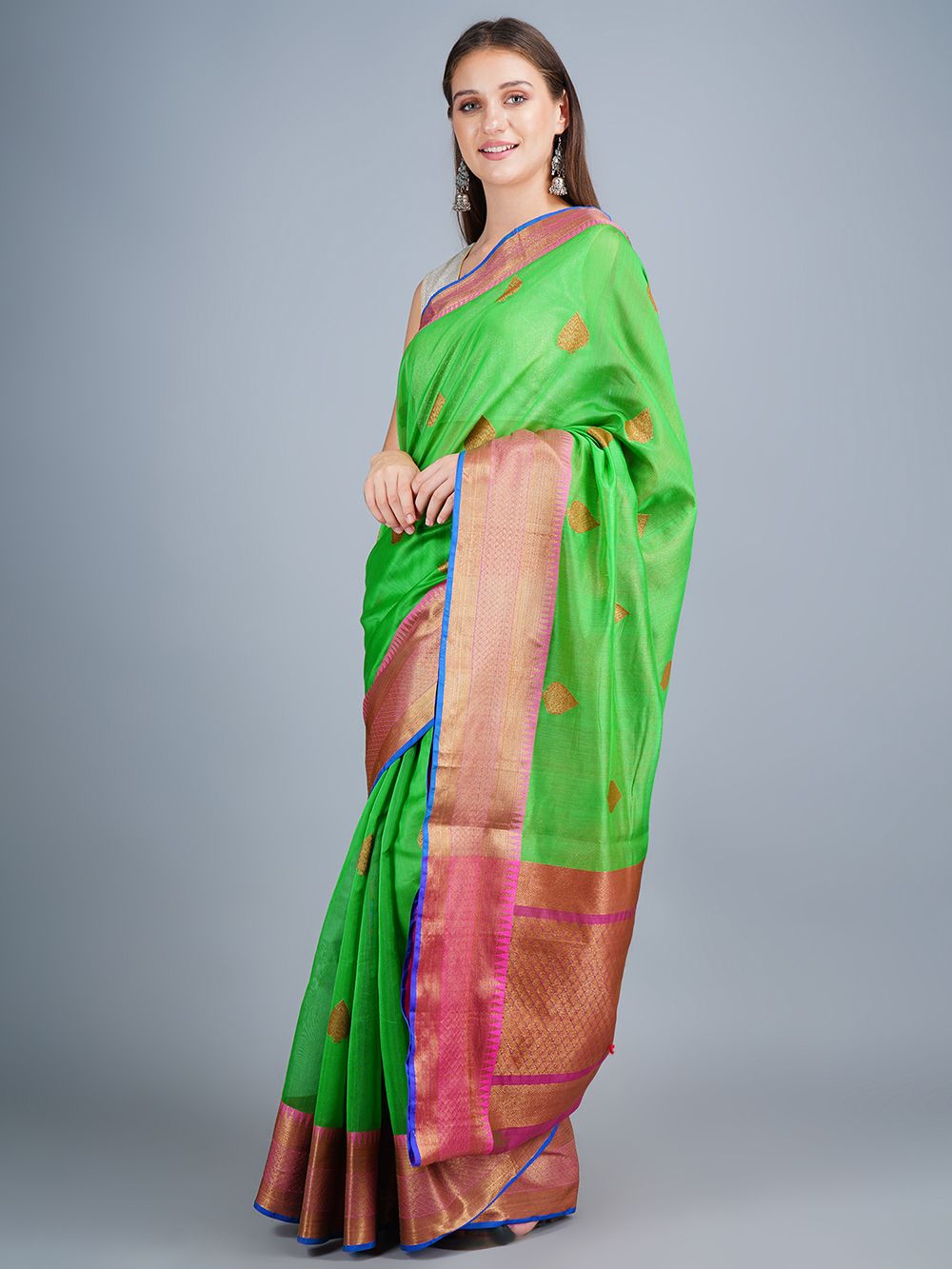 Green Handwoven Banarasi  Saree