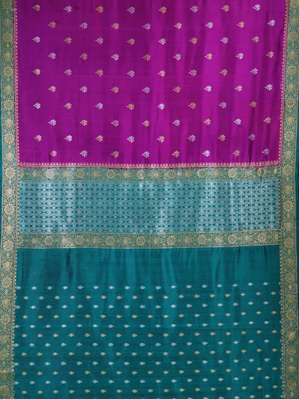 Purple Handwoven Banarasi  Silk Saree