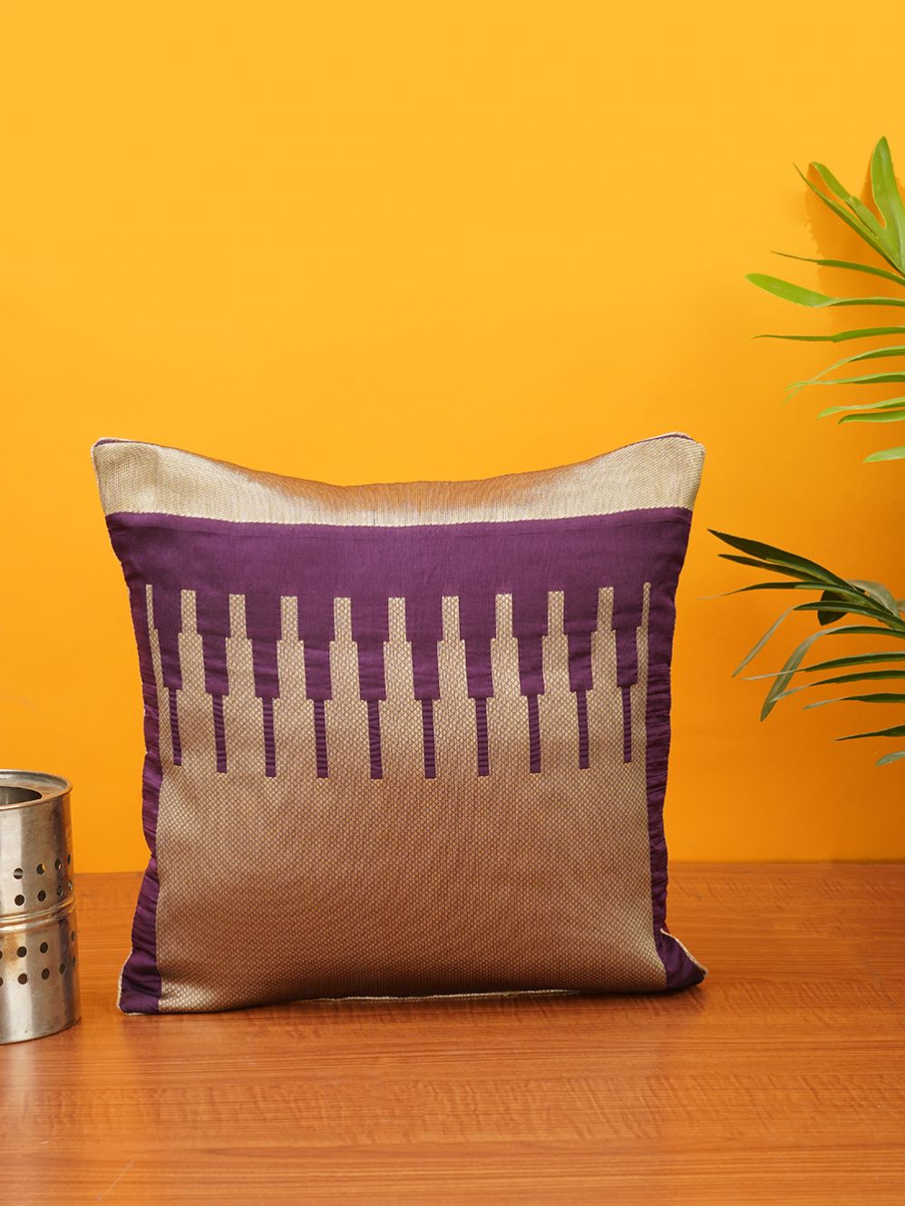 Brocade  Banarasi Cushion Cover - size 12 x 12 inch 