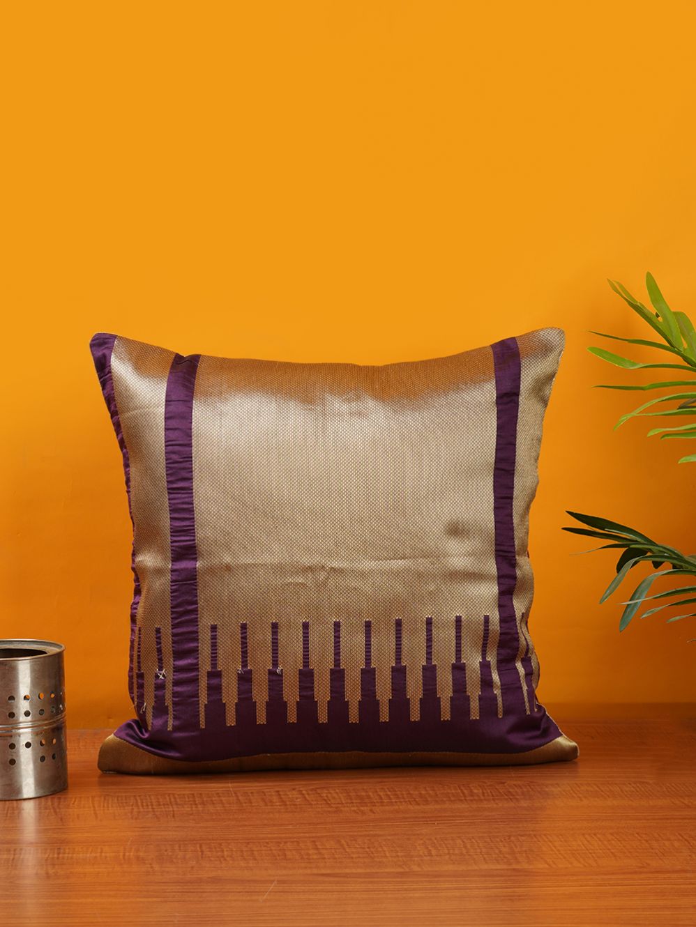 Brocade  Banarasi Cushion Cover - size 16 x 16 inch 