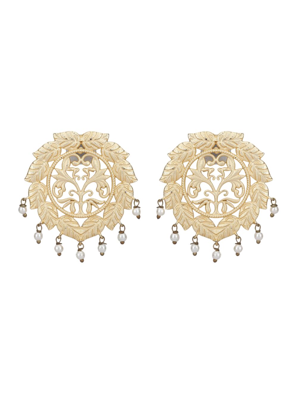 Handcrafted Matte Gold Earrings