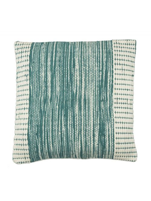 Mid Green Handloom cushion cover