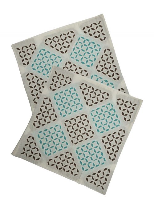 Multicolour Applique Cutwork Cotton Cushion Cover