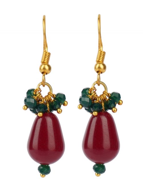 Handcrafted Gold tone Beaded Earrings