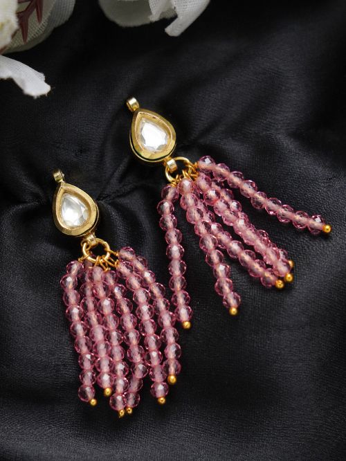 Matte Gold Tassel Earrings