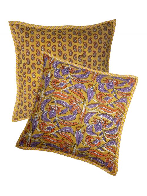 Multicolor Hand Block Printed Cotton Cushion Cover