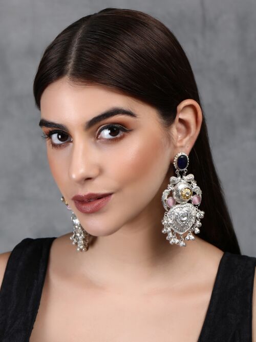 Ghungroo Style Silver Tone Earrings